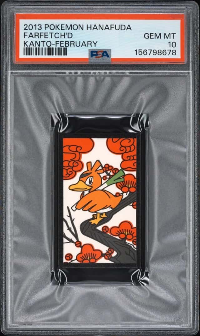 2013 POKEMON HANAFUDA KANTO FEBRUARY FARFETCH'D PSA 10