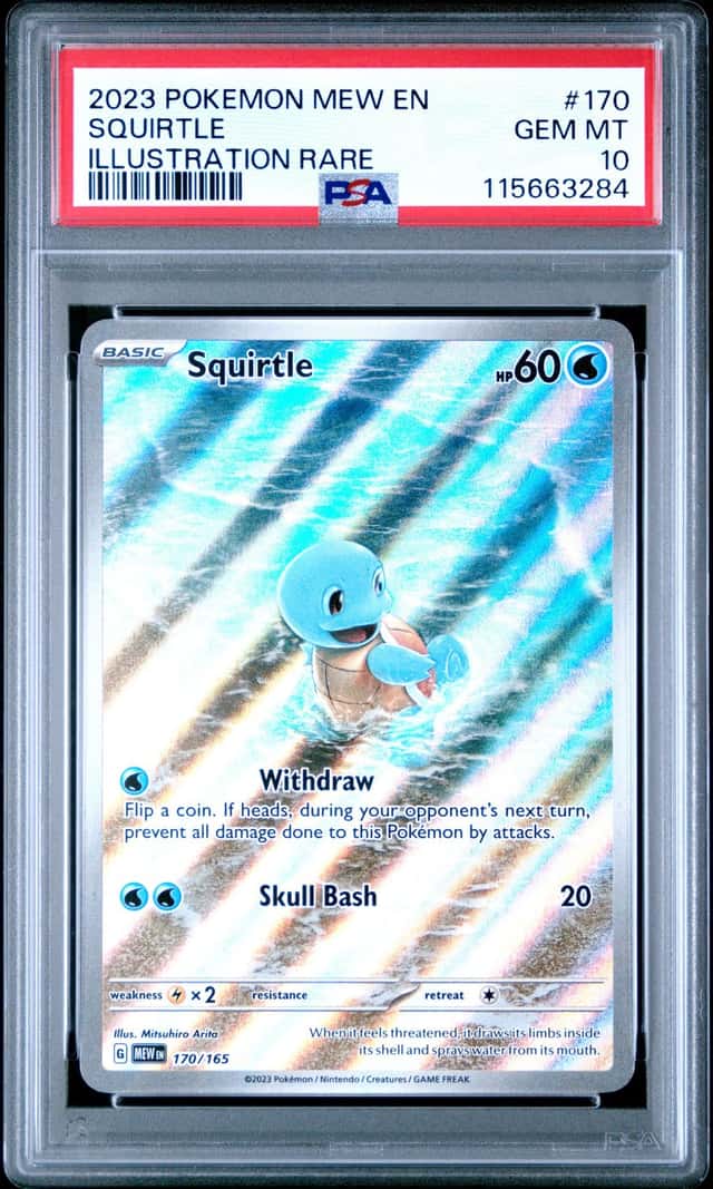 SQUIRTLE 2023 POKEMON 151 170/165 ILLUSTRATION RARE PSA 10 Q3963-7