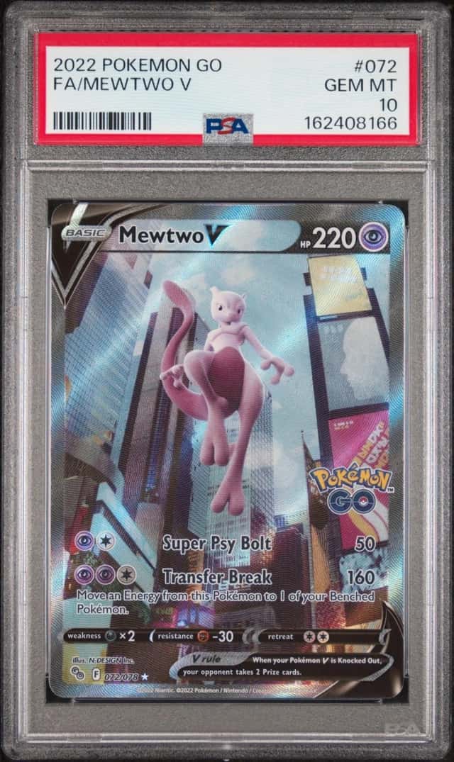 2022 POKEMON GO #072 FULL ART/MEWTWO V PSA 10