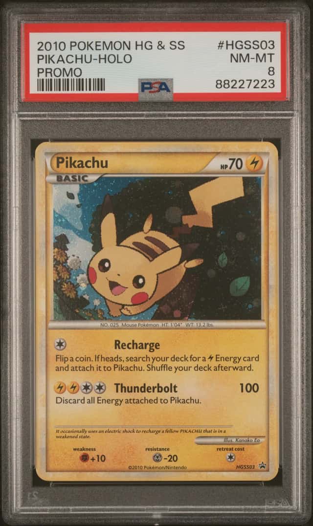 2010 Pokemon Heartgold Soulsilver Black Star Promo Holo Pikachu #HGSS03
