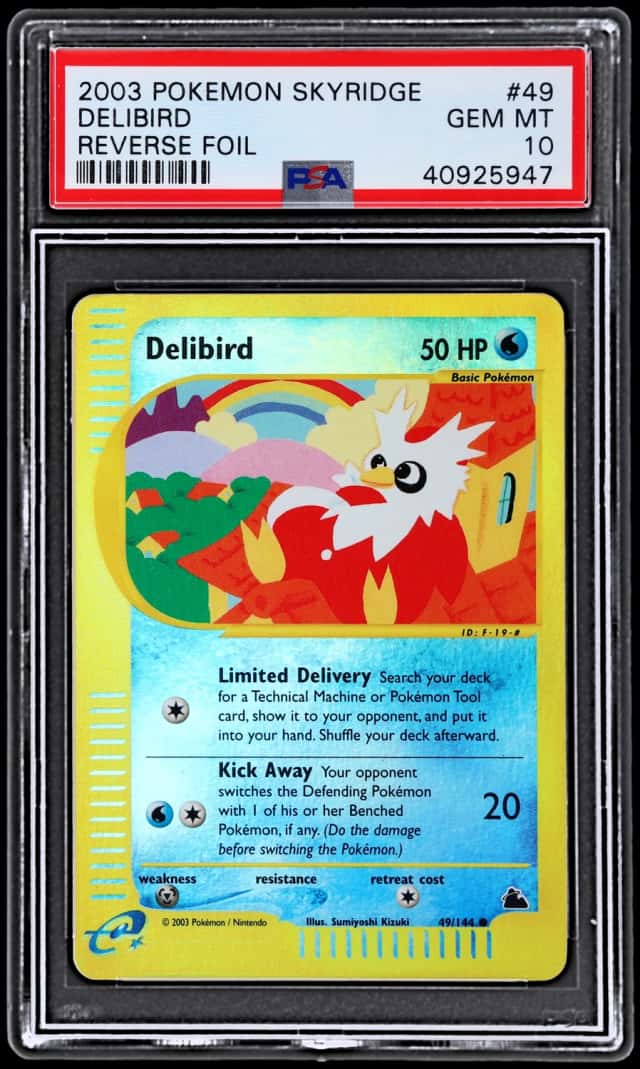 2003 Pokemon Skyridge Reverse Holo Delibird #49