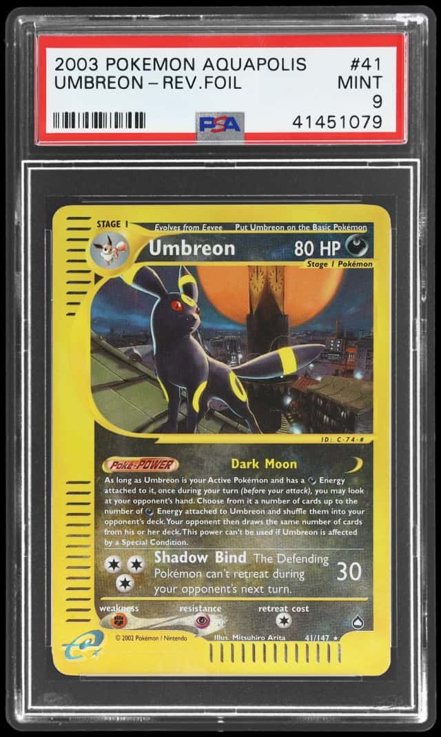 2003 Pokemon Aquapolis Reverse Holo Umbreon #41