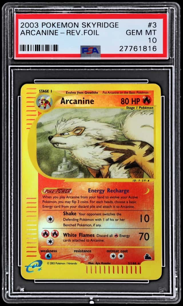 2003 Pokemon Skyridge Reverse Holo Arcanine #3