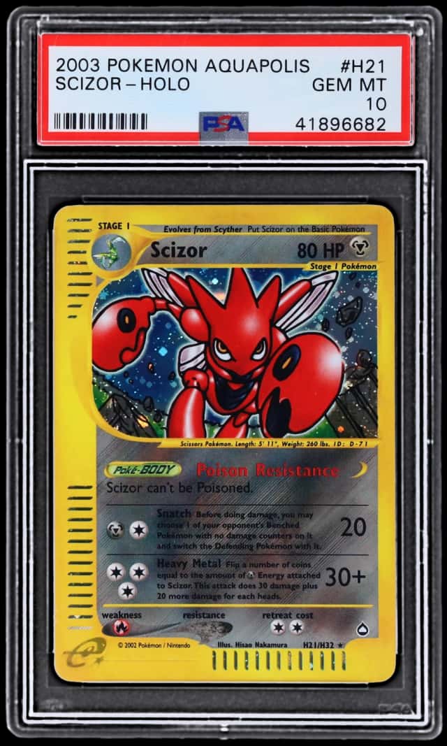 2003 Pokemon Aquapolis Holo Scizor #H21