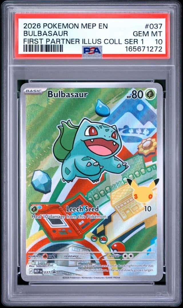 Pokemon Bulbasaur Promo 037 First Partner Illustration Coll. Series 1 PSA 10