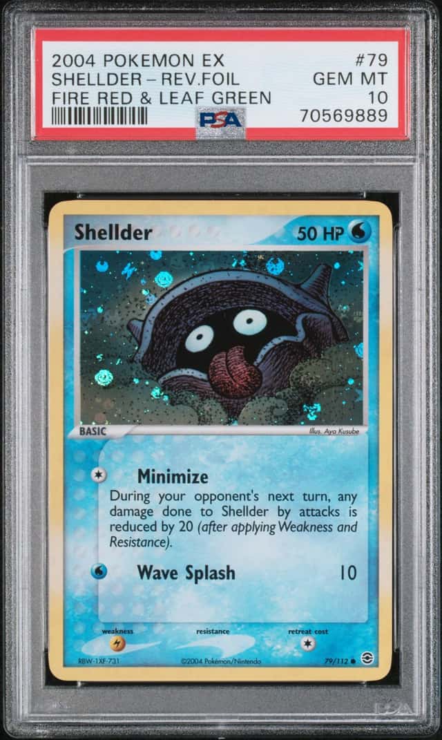 2004 Pokemon Ex Fire Red Leaf Green Reverse Foil Shellder #79