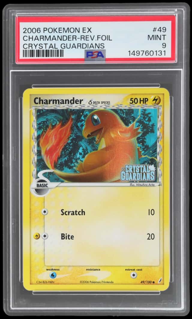 2006 Pokemon Ex Crystal Guardians Reverse Holo Charmander #49