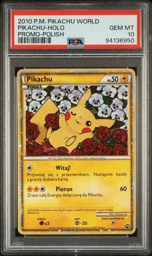 2010 Pokemon Pikachu World Collection Polish Holo Pikachu