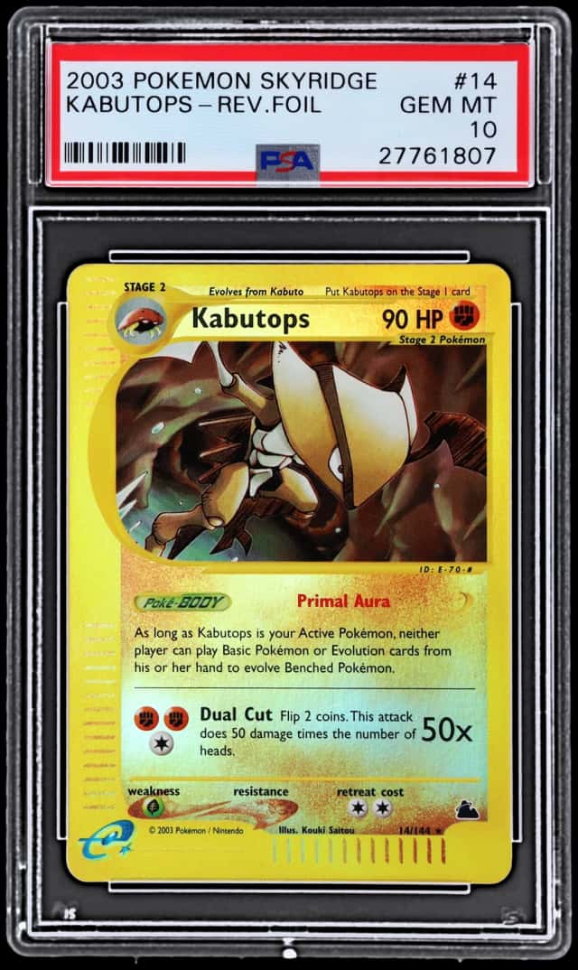 2003 Pokemon Skyridge Reverse Holo Kabutops #14