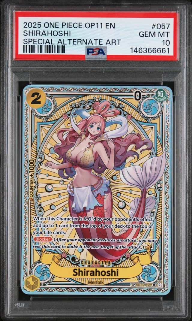 Shirahoshi EB01-057 PSA 10 SP A Fist of Divine Speed (OP11) English One Piece