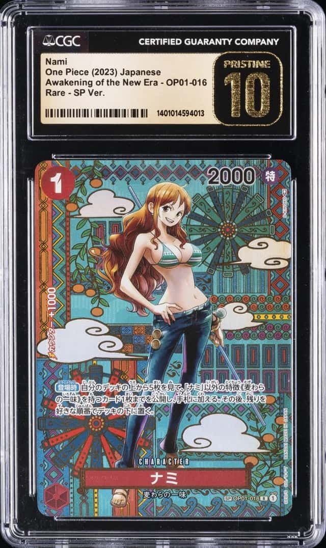 2023 ONE PIECE JAPANESE AWAKENING OF THE NEW ERA #OP01-016 NAMI CGC 10 PRISTINE