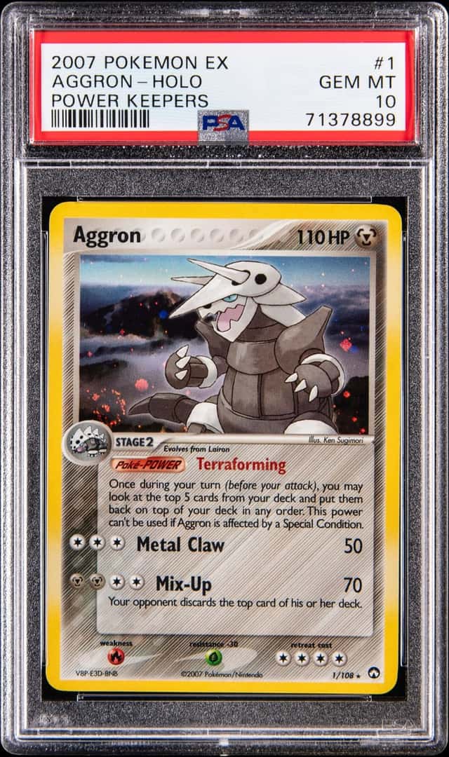 2007 Pokemon EX Power Keepers Holo #1 Aggron - PSA GEM MT 10