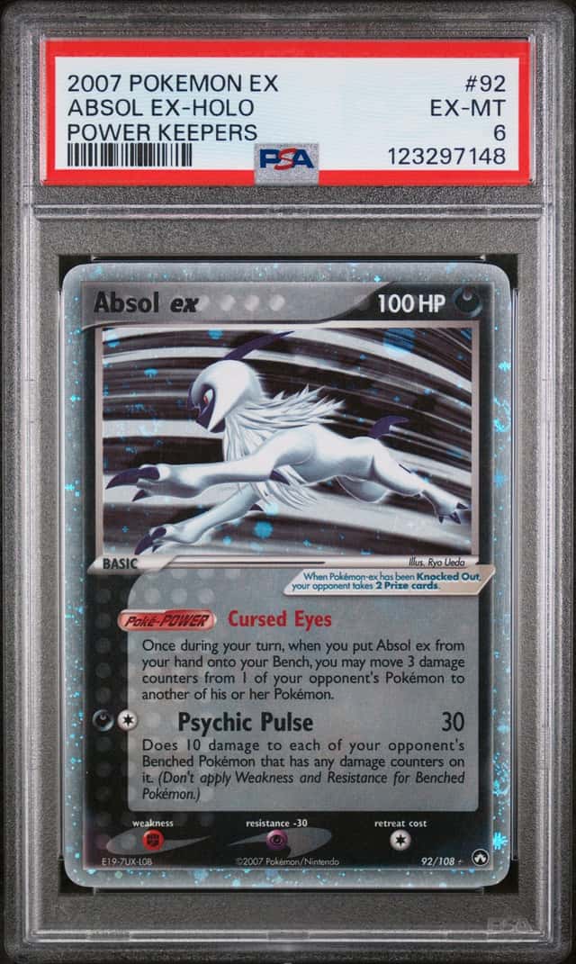 2007 POKEMON POWER KEEPERS #92 ABSOL EX ULTRA RARE PSA 6