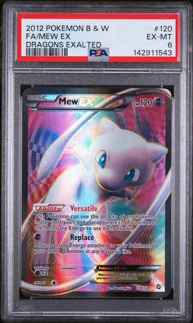 2012 POKEMON BLACK & WHITE DRAGONS EXALTED #120 MEW PSA 6