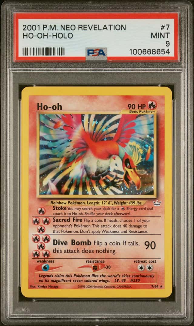 2001 POKEMON NEO REVELATION #7/64 HO-OH HOLO RARE PSA 9