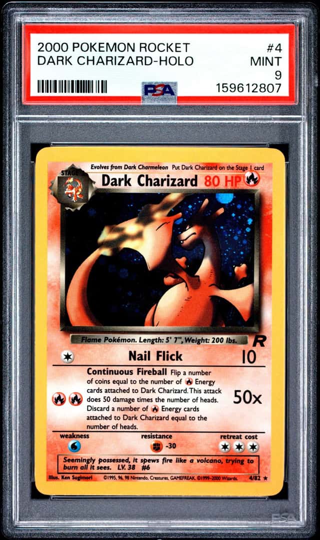 Pokémon Dark Charizard Team Rocket TCG 4/82 Holo Rare PSA 9