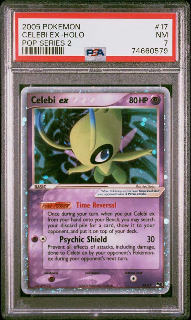 Celebi ex PSA 7 Holo POP Series 2 #017/017 English Pokémon TCG Card