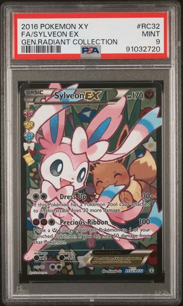 2016 POKEMON GENERATIONS #RC32/RC32 SYLVEON PSA 9