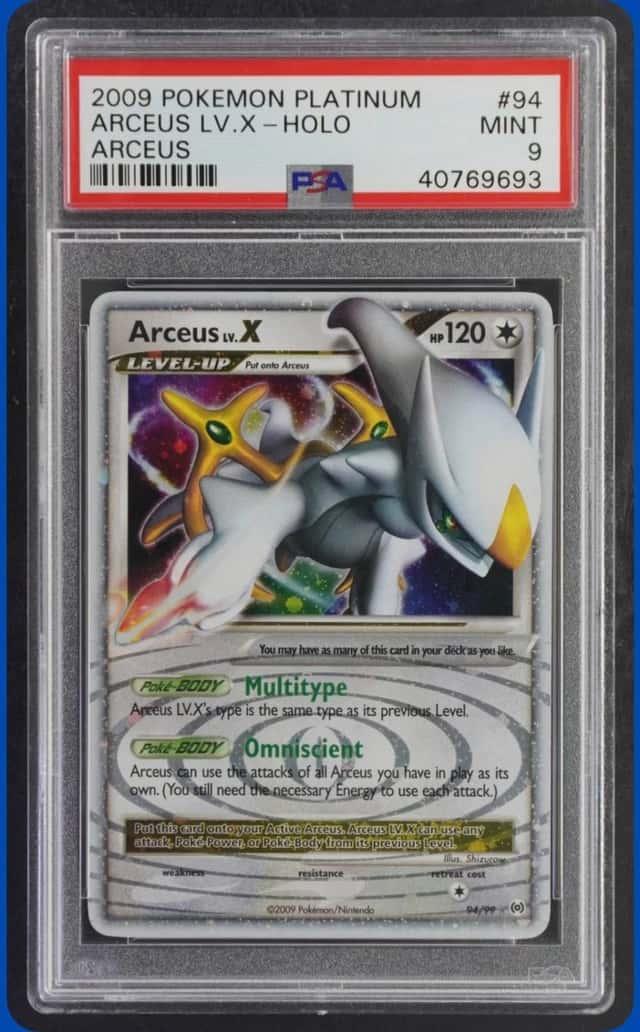 2009 POKEMON PLATINUM ARCEUS #94/99 LV.X PSA 9