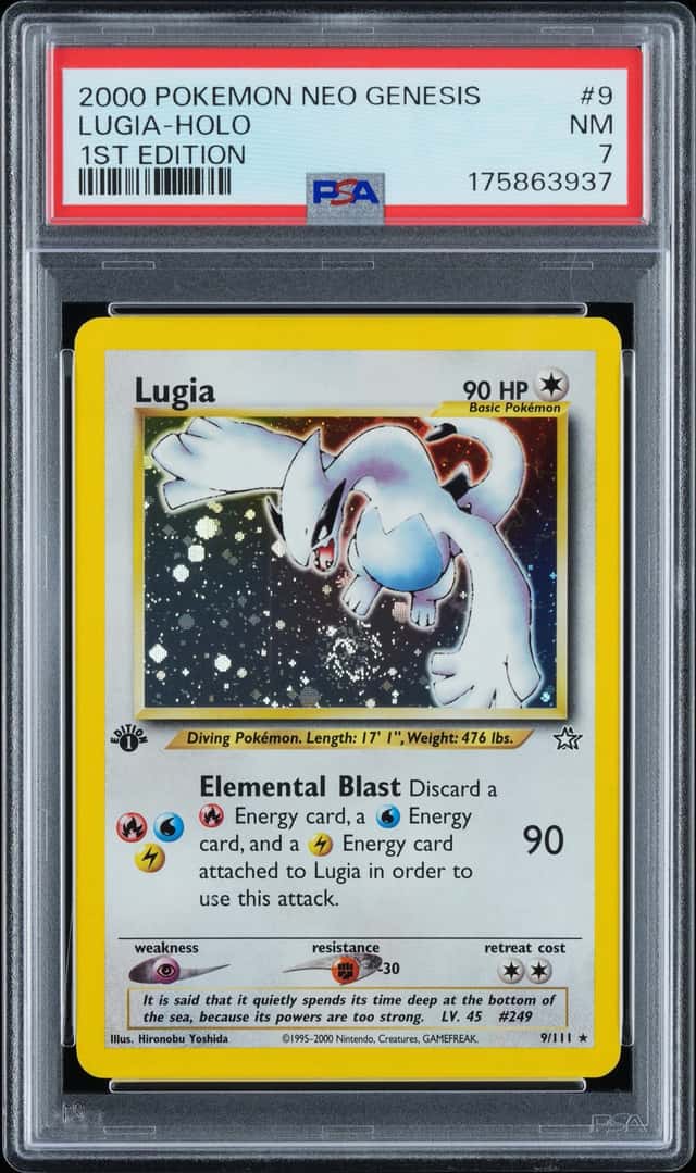 2000 POKEMON NEO GENESIS 1ST EDITION #9/111 LUGIA HOLO RARE PSA 7