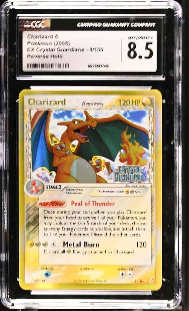 2006 POKEMON EX CRYSTAL GUARDIANS #4 CHARIZARD-REVERSE HOLO FOIL CGC 8.5