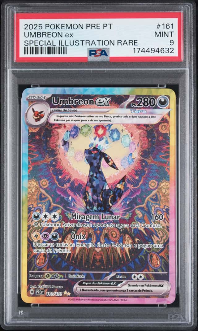 2025 Pokemon PRE PT Portuguese SIR #161 Umbreon ex PSA 9 MINT