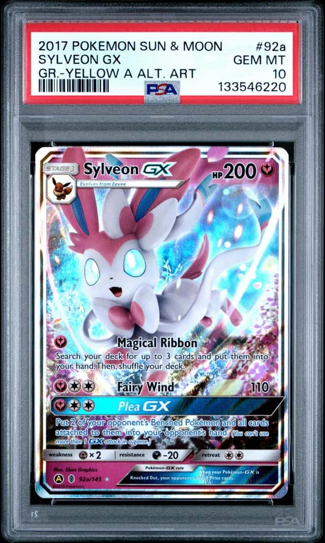 Pokemon 2017 Sylveon GX 092A/145 Alternate Art Promo Holo English PSA 10