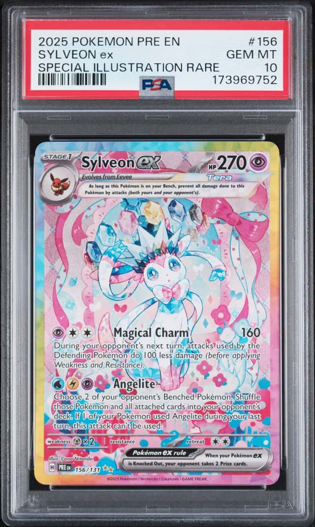 2025 Pokemon Pre En Special Illustration Rare #156 Sylveon Ex PSA 10 GEM MINT