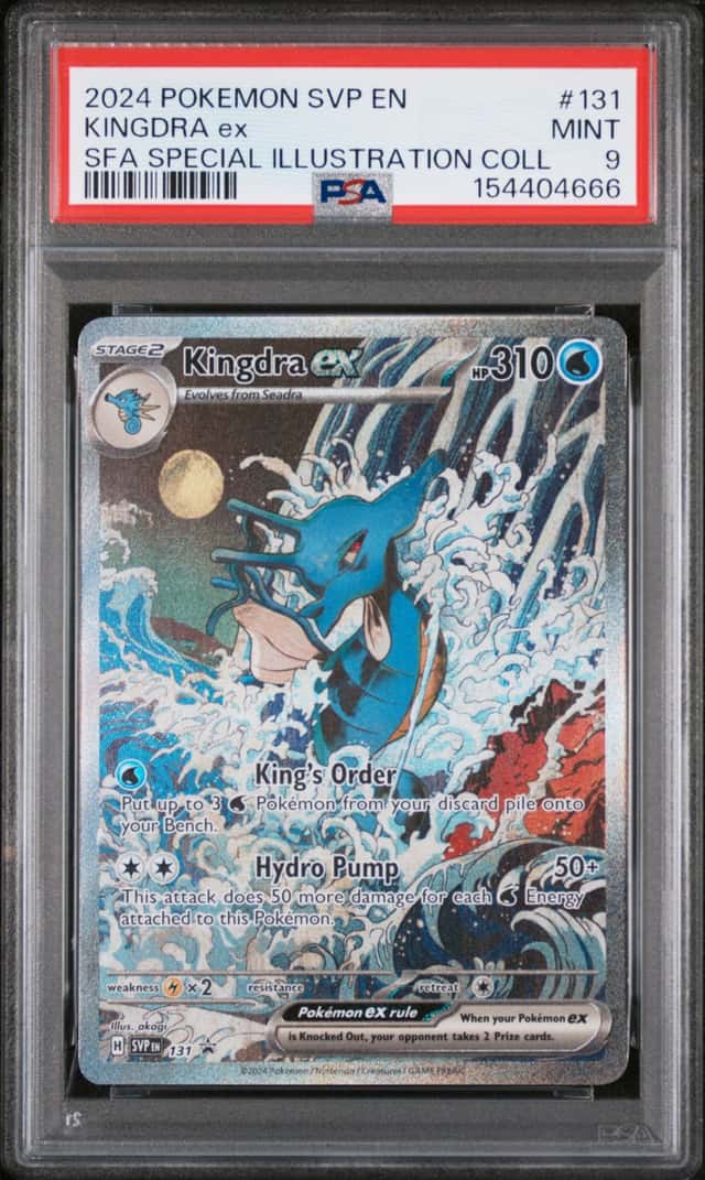 2024 Pokemon SVP EN #131 Kingdra ex SFA Special Illustration Coll BSP Card PSA 9