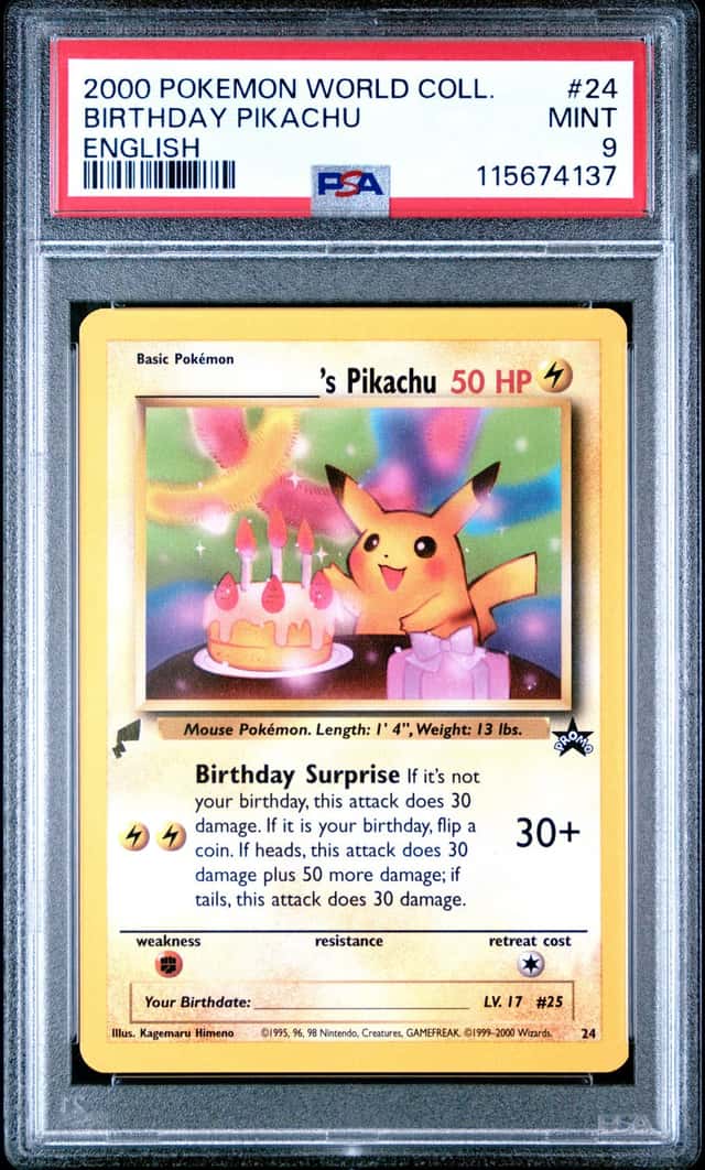 2000 Pokemon Pikachu World Collection Birthday Pikachu #24