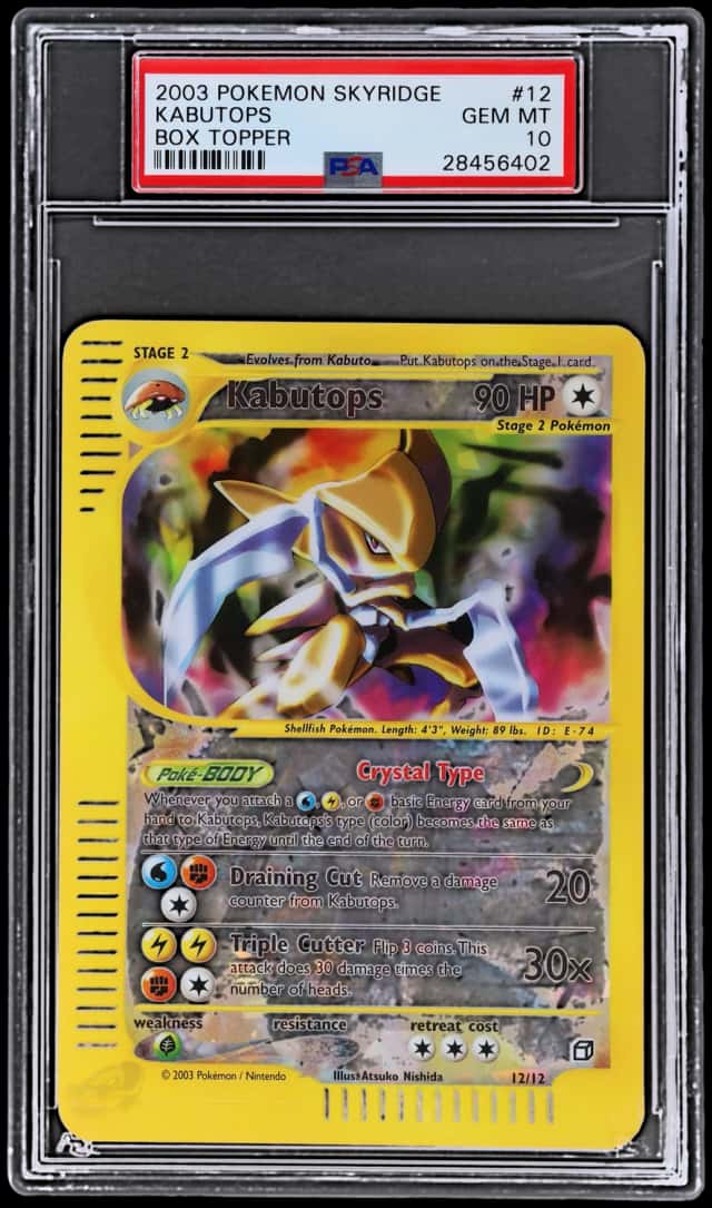 2003 Pokemon Skyridge Box Topper Kabutops #12