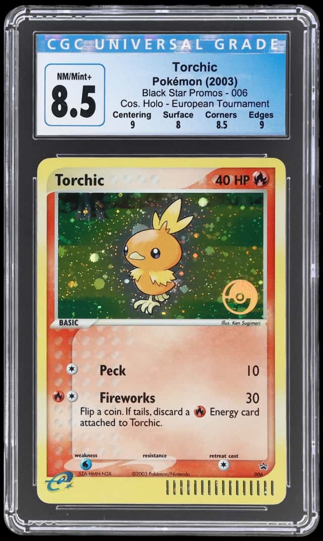 2003 Pokemon Black Star Promos European Pop Tournament Holo Torchic #006