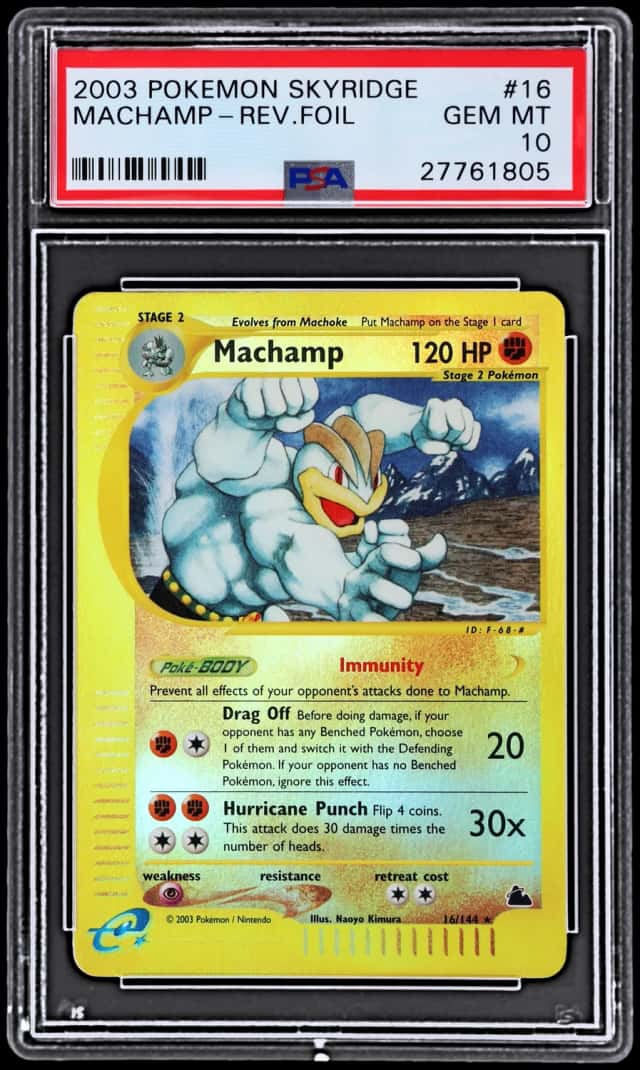 2003 Pokemon Skyridge Reverse Holo Machamp #16