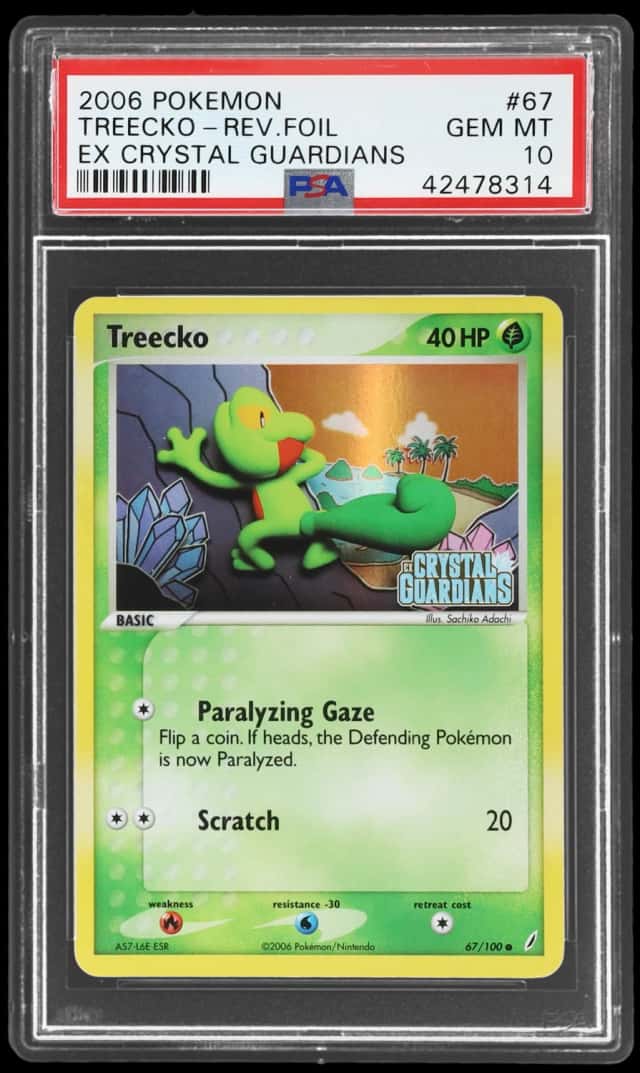 2006 Pokemon Ex Crystal Guardians Reverse Foil Treecko #67