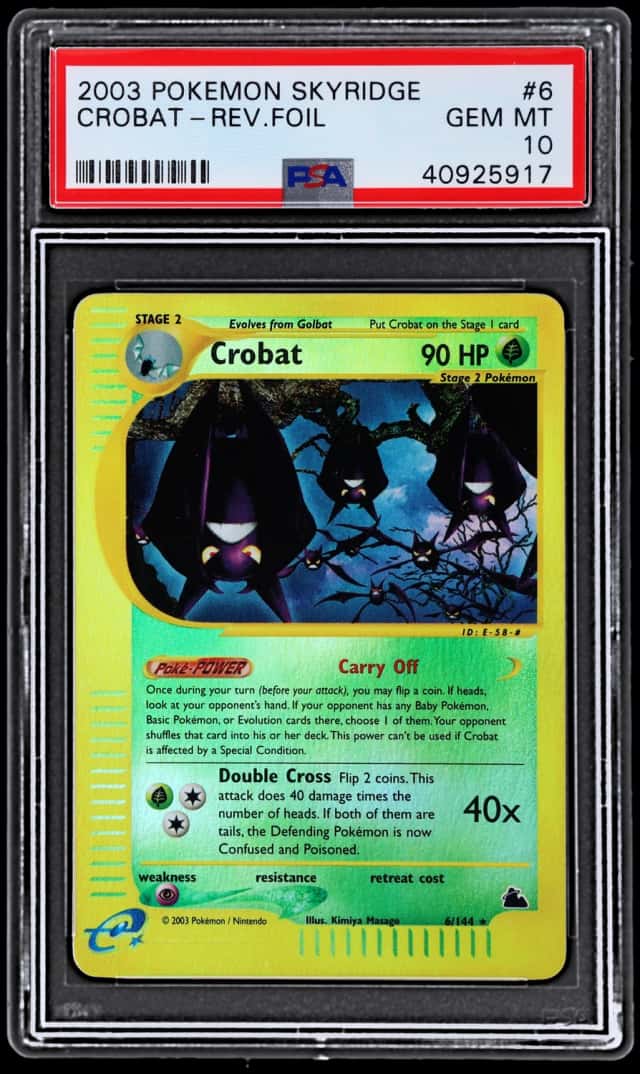2003 Pokemon Skyridge Reverse Foil Crobat #6