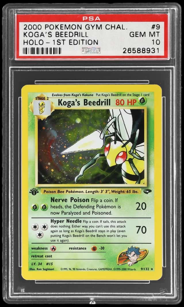 2000 Pokemon Gym Challenge 1st Edition Holo Koga's Beedrill #9