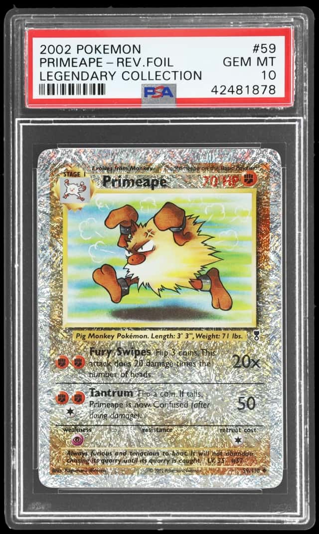 2002 Pokemon Legendary Collection Reverse Holo Primeape #59