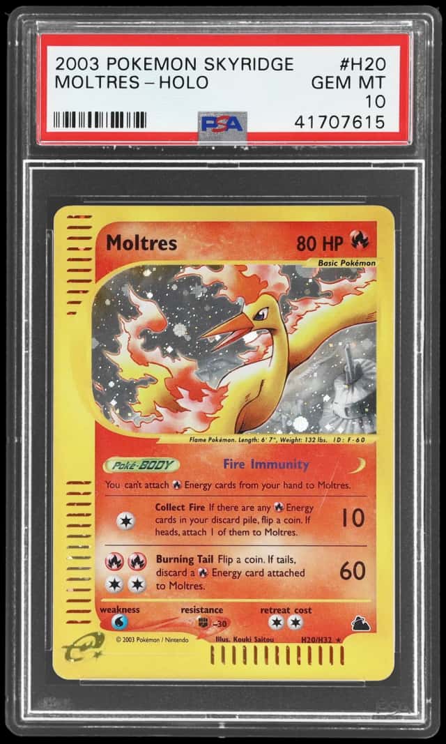 2003 Pokemon Skyridge Holo Moltres #H20