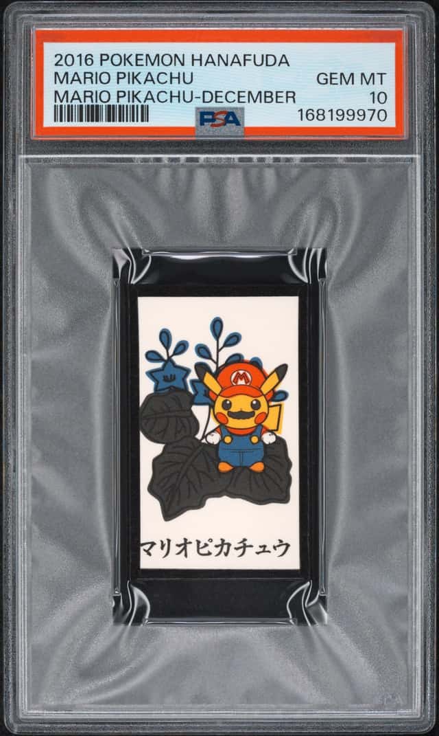 2016 POKEMON HANAFUDA MARIO PIKACHU DECEMBER MARIO PIKACHU PSA 10