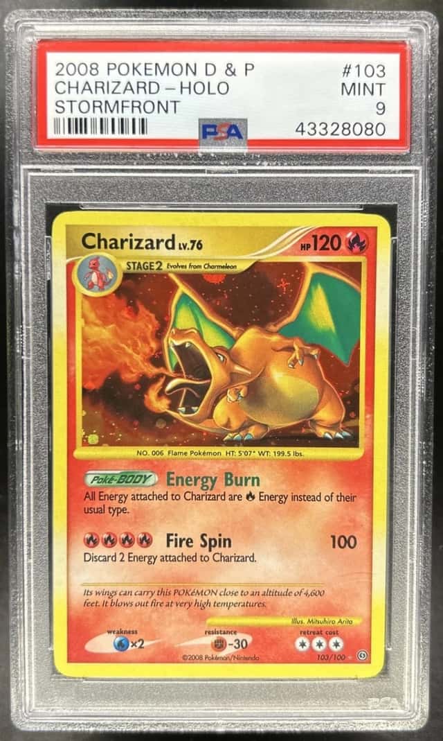 2008 Pokemon Diamond & Pearl Stormfront Charizard #103/100 PSA 9