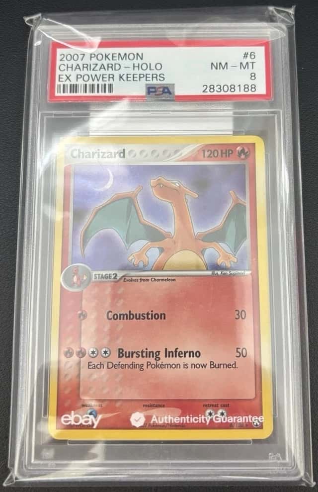 Charizard #6 EX Power Keepers Holo Holo Rare PSA 8 English 2007 Pokémon TCG