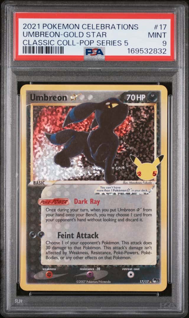 2021 Pokemon SWSH Celebrations Umbreon Classic Collection #17/17 PSA 9