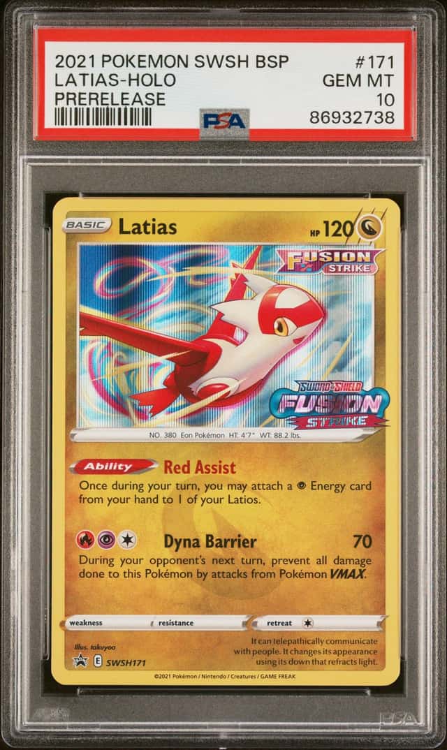 Pokemon SWSH Black Star Promos Latias Prerelease 2021 #SWSH171 PSA 10 GEM MINT