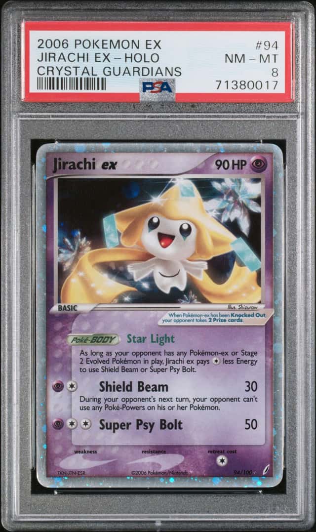 2006 Pokemon EX Crystal Guardians Jirachi Holo #94/100 PSA 8