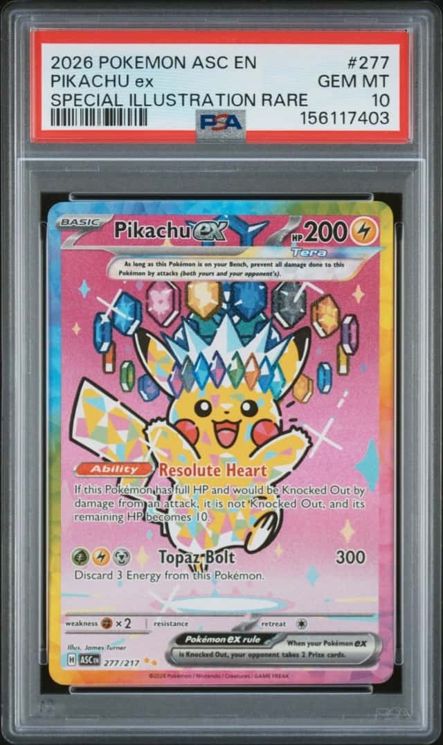 Pikachu Ex 277 Pokemon Asc En-Ascended Heroes PSA 10