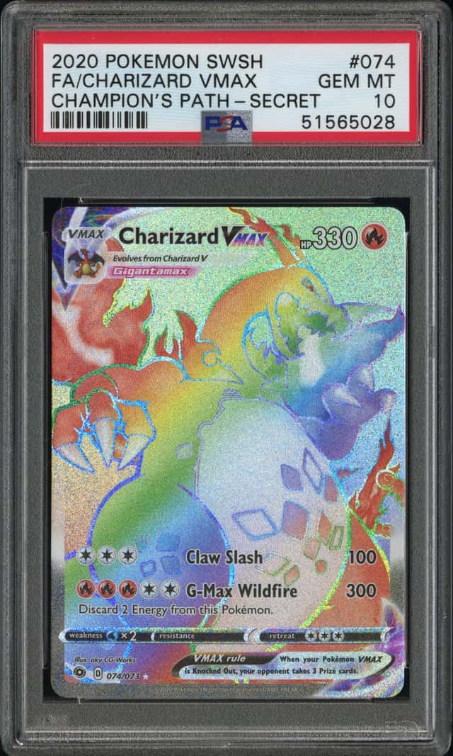 PSA 10 Pokemon TCG 2020 Champions Path Charizard VMAX 074/073 EN Holo