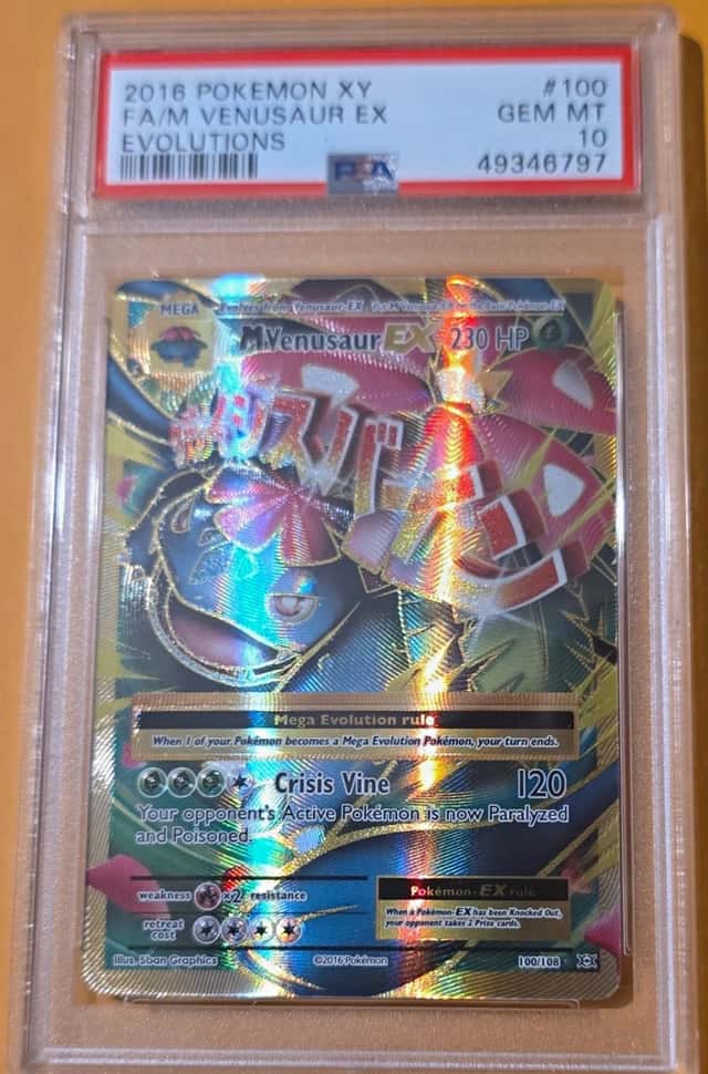 PSA 10 2016 Pokemon TCG Evolutions M Venusaur EX 100/108 Full Art Holo