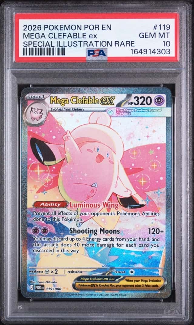 2026 POKEMON PERFECT ORDER SPECIAL ILLUSTRATION RARE MEGA CLEFABLE EX PSA 10