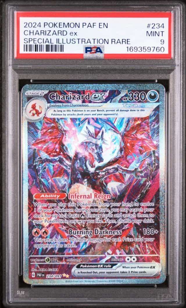 2024 POKEMON PAF EN-PALDEAN FATES SPECIAL ILLUSTRATION RARE CHARIZARD EX PSA 9