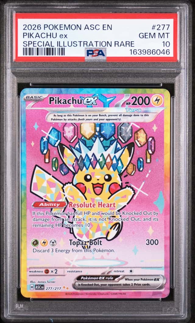 2026 Pokemon Pikachu ex Special Illustration Rare #277/217 PSA 10